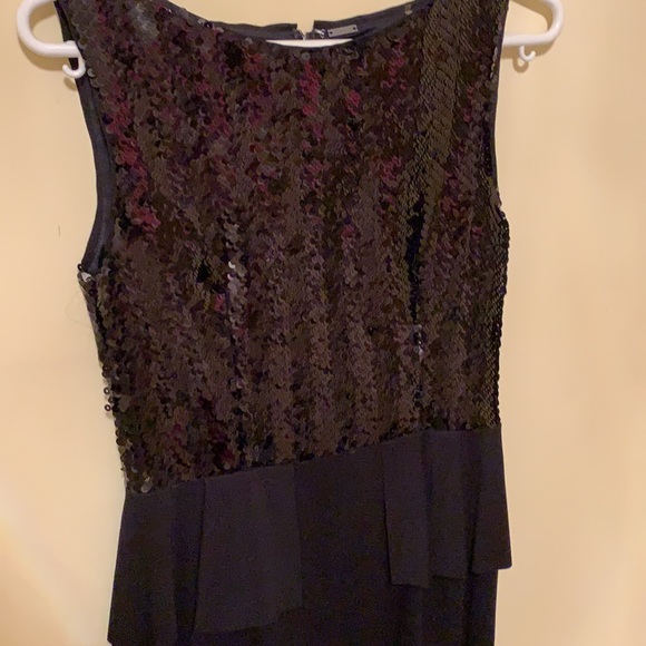 Black sequinned midi dress - Picture 2 of 4